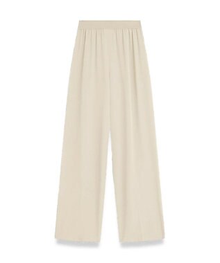 クレープ  ド  ソワ　ワイドトラウザーズ