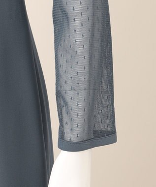 23区 【APPLAUDIR】ダブルクロス ドレス ブルーグレー系