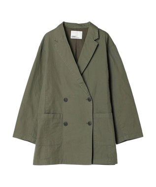 CRAFT STANDARD BOUTIQUE コットンギャバジンＷテーラードジャケット Khaki