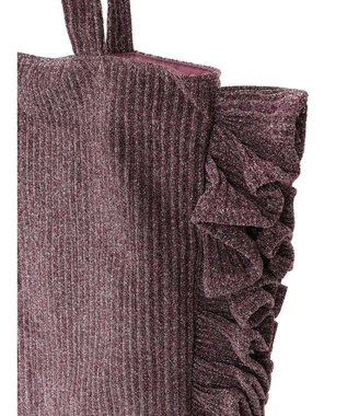 Green Parks ・ＱＵＯＮ　ラメフリルシンプルトート Pink