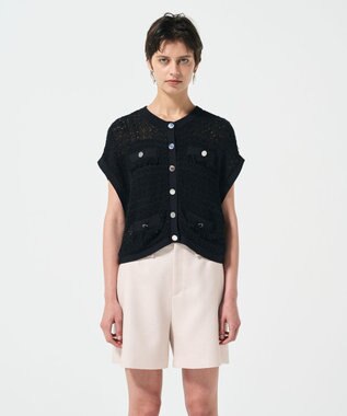 GRACE CONTINENTAL ショートニットベスト ブラック