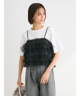 Green Parks ・ＥＬＥＮＣＡＲＥ　ＤＵＥ　２ｗａｙラメチュールフリルキャミ