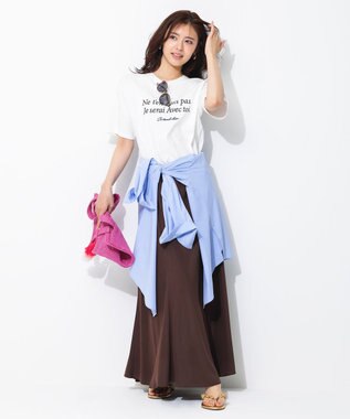 UNFILO 【新色追加/VERY掲載】BEAUTY FORM-T cotton ロゴ ハーフスリーブ Tシャツ [NEW]オフ②