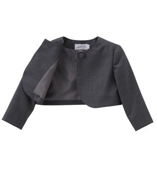 MIKI HOUSE HOT BISCUITS 【95-130cm】ウール素材のボレロ グレー