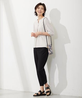 J.PRESS LADIES 【洗える】コンジュンク トリコットツイル パンツ ブラック系