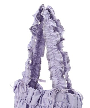 Green Parks ・ＱＵＯＮギャザーキルティングリボントートバッグ Lavender