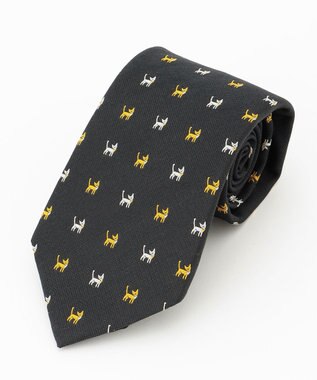 J.PRESS MEN 【STEPHEN WALTERS】キャットモチーフ ネクタイ ネイビー系8