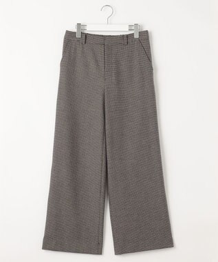 J.PRESS LADIES L 【洗える】チェルビックチェック セミワイド パンツ ブラウン系3