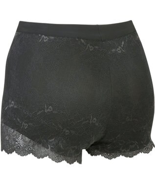 WACOAL オーバーパンツ ショート丈 ヒップアップで脚長シルエット ウエスト部分をすっきり見せる 一枚ばき可能 重ねばきにもおすすめ レディース GRC630 /ワコール ブラック