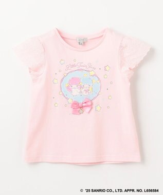 ANY KIDS 【any FAM× リトルツインスターズ 】キキ＆ララ 袖レースTシャツ ピンク