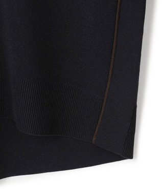 ICB L 【洗える】 シンセティックダブルフェイス ニットプルオーバー ネイビー系