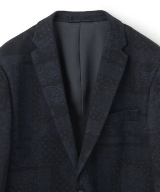 JOSEPH HOMME パッチジャガードジャージー　ジャケット ネイビー系3