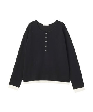 Green Parks ヘンリーネックレイヤードニットプルオーバー