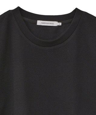 AMERICAN HOLIC ジョーゼット半袖プルオーバー Black