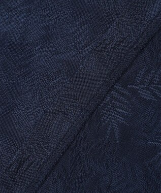 JOSEPH ABBOUD 【キングサイズ・吸水速乾】リーフ柄ジャガード クルーネック Tシャツ ネイビー系