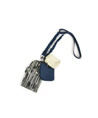 UNBILLION cachecache バンジーコードナイロンスマホショルダー アイボリーネイビー