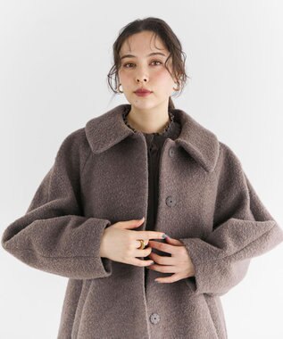 #Newans 【昨年即完売コート新色追加！】プードルコクーンコート モカブラウン