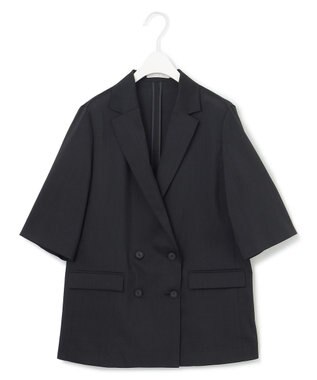 ICB L 【洗える】Peラミーシアータフタジャケット ブラック系