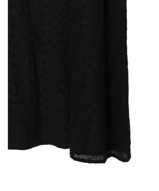 Green Parks Ｉ　胸元レース７分袖ワンピース Black