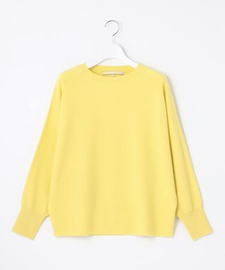 自由区 L 【洗える】ソフトウールハイゲージ ドルマンスリーブニット イエロー系