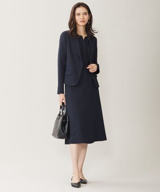 自由区 【セットアップ対応・UVカット・接触冷感・洗える】ライトストレッチフレア スカート ネイビー