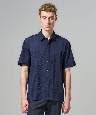 JOSEPH HOMME 【新素材】タックドビーストレッチ 　レギュラーカラー半袖シャツ