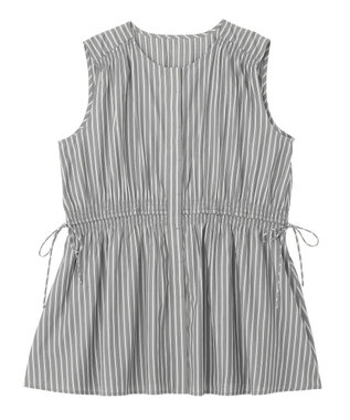 Green Parks ウエストシャーリングブラウス Gray