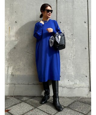 Green Parks オーバーサイズニットワンピース Blue