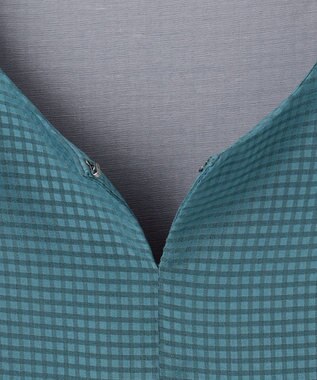 J.PRESS LADIES 【洗える】シアーサッカーチェック カットソー ダルグリーン系