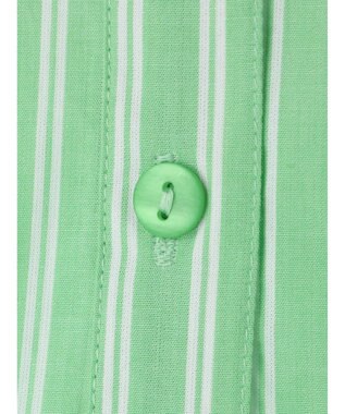 earth music&ecology ポプリンフレアワンピース Stripe Green