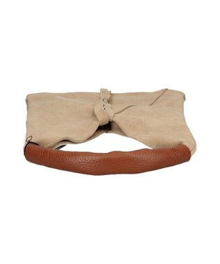 INTER-CHAUSSURES 【ANDREA CARDONE】スモールサイズスエードバッグ ライトベージュスウェード