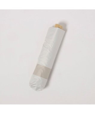 UNBILLION カシュネ cachenez / PU切り継ぎボーダー3段折りたたみ傘 ホワイト