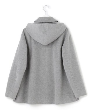 J.PRESS YORK STREET 【WOMEN】2wayショートウールアンゴラビーバー コート ライトグレー系