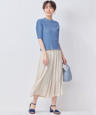 組曲 L 【新色追加】ギャザーライトデシン パンツ サンドベージュ系