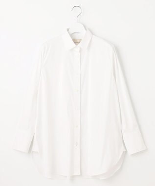 自由区 L 【洗える】C/Nyシャーティング シャツ ホワイト系