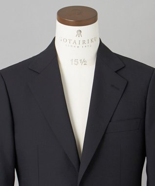 GOTAIRIKU フォーマルシーンにも対応可【ロングシーズン対応】WOOL×POLYESTER ベーシックスーツ（ブラック） ブラック系