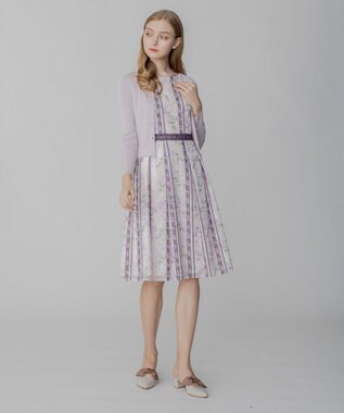 TOCCA 【洗える】SILK RIB CARDIGAN カーディガン ラベンダー系