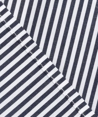 J.PRESS YORK STREET 【WOMEN】キャップスリーブ ストライプブラウス ブラック系1