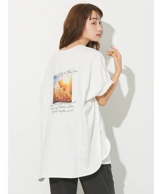 AMERICAN HOLIC フォトプリントカットチュニック Off White