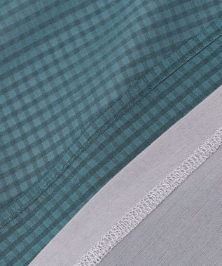 J.PRESS LADIES 【洗える】シアーサッカーチェック カットソー ダルグリーン系