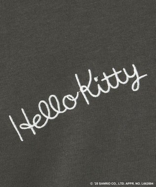 ANY 【ハローキティ×ANY】ロゴTシャツ チャコール刺繍