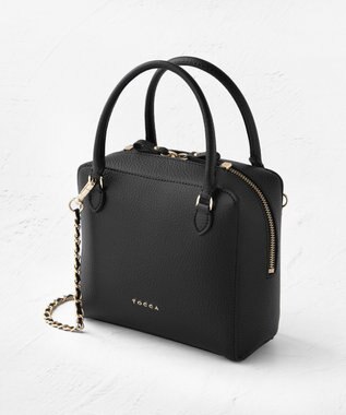 TOCCA ECLAT CARRE LEATHERBAG レザーバッグ ブラック系