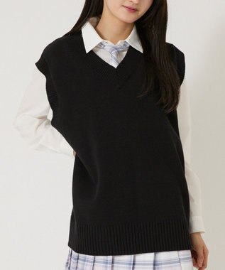 WEGO 【SCHOOLITEM】無地ニットベスト