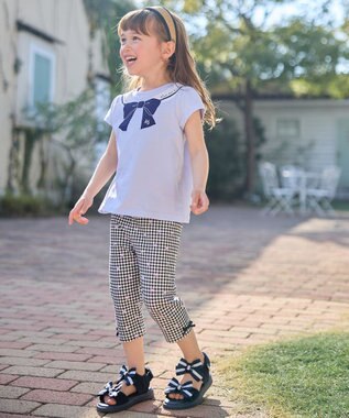 ANY KIDS 5分丈レギンス ギンガム