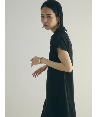 Green Parks armonia.襟付きフレアワンピース Black