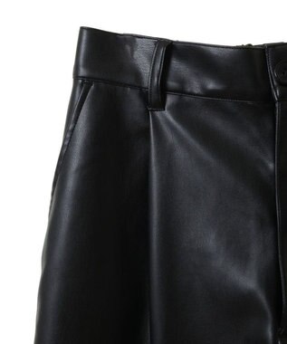 Green Parks レザーショートパンツ Black