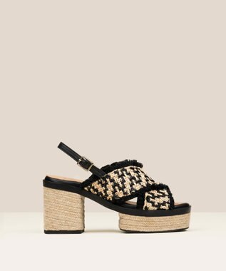 gaimo 【GAIMO/ガイモ】クロスヒールサンダル/COCOA ブラック