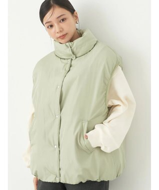 earth music&ecology パファーベスト Light Green