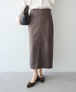 YECCA VECCA レザーライクナロースカート