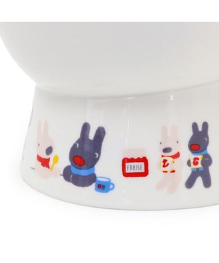 PET PARADISE リサとガスパール 高さのある フードボウル 《朝食柄》 小型犬 ホワイト